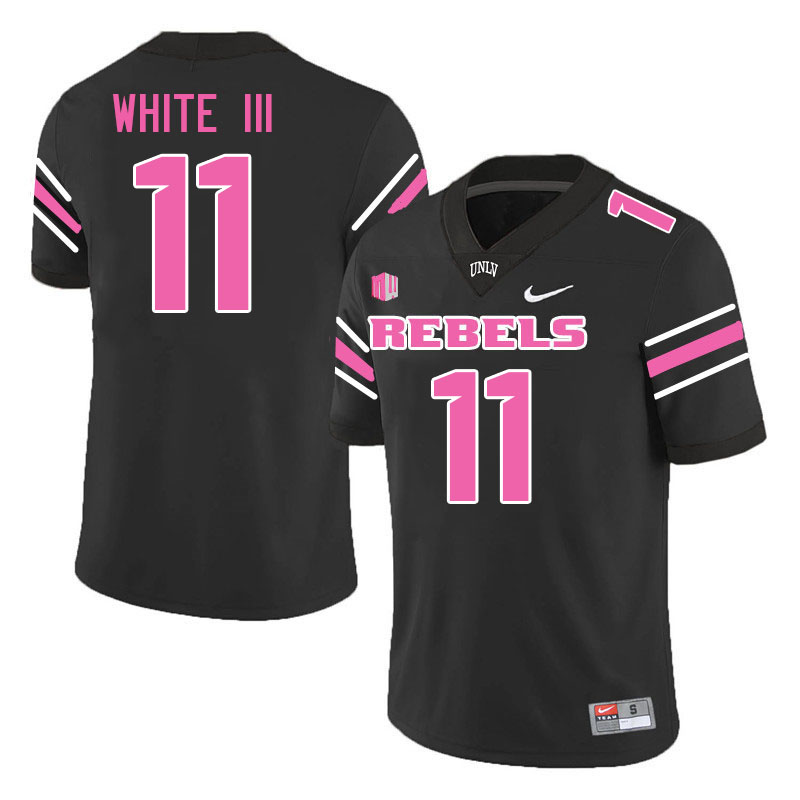 Men #11 Ricky White III UNLV Rebels College Football Jerseys Stitched-Black